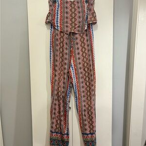 Catherines Multicolor Geometric Jumpsuit